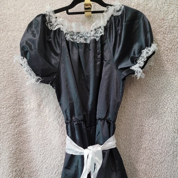 Halloween - French Maid Costume - Medium - Includes Apron, 2 Garters & Headband - Picture 2 of 4